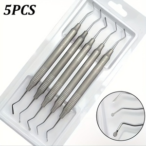 Kit de Implantes Dentales con Levantamiento Sinusal de Precisión, 5 Piezas, Instrumentos Quirúrgicos Dentales, Herramientas de Extracción Manual con Empuñadura Moleteada, Color Plateado - Product Image 1