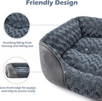 Coussin pour chien en peluche, rectangle doux, pour chiens de taille moyenne et grande
