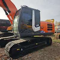 Excavatrice hydraulique sur chenilles Hitachi ZX200-3 d'occasion à vendre, moteur diesel d'origine japonaise, pompe à engrenages incluse, capacité de 20 tonnes.
