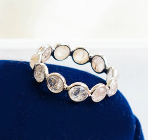 Anillo de Cuarzo Rutilado Dorado Natural Divine Strands con Plata de Ley 925, Anillo de Estilo Lujoso - Product Image 5