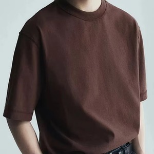 เสื้อยืดคอกลมแขนสั้นผู้ชาย ทรงปกติ สีพื้น ผ้าฝ้ายระบายอากาศ ใส่สบายๆ - Product Image 3
