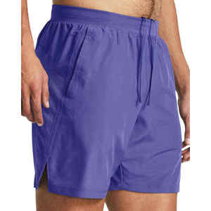 Shorts de course athlétiques pour hommes, taille élastique, respirants, séchage rapide, design uni, tissu en toile pour la course à pied rapide - Product Image 4
