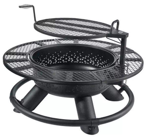 Superior iron <b>bbq</b> grill with adjustable height and vintage craftsmanship for unforgettable grilling moments - Product Image 4