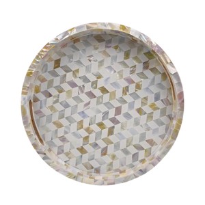 Plateau de service de luxe en nacre, fait main, incrusté de coquillages, plateau décoratif pour la maison, l'hôtel, le restaurant, pour le service et les cadeaux - Product Image 1