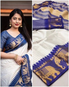 Sari de Seda Elegante para Mujer, Atuendo Tradicional Moderno para Fiestas y Eventos, a Precio de Mayoreo - Product Image 3