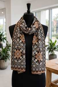 Women's Adult <b>Square</b> Geometric Digital Print Lightweight Breathable <b>Silk</b> Reversible Long <b>Scarf</b> All Seasons Daily Use - Product Image 3