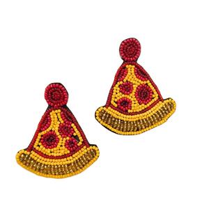 Déclaration À La Main Perlé Broderie Boisson Frites Humburger Boucle D'oreille Élégant Beau Nouveau Design De Luxe Fantaisie Et Dernières De L'Inde - Product Image 2