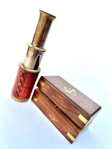 Telescopio Antiguo de Latón de 6 Pulgadas con Caja de Madera, Telescopio Náutico Vintage, Regalo Marino, Proveedor Mayorista OEM - Product Image 3