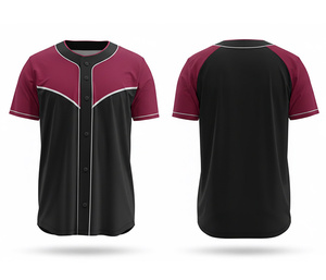 เสื้อเบสบอลกีฬาแบบกำหนดเอง บริการ OEM ODM เสื้อซับลิเมชั่นพร้อมโลโก้และหมายเลขตามสั่ง |   ฐานผ้าโพลีเอสเตอร์ที่ระบายอากาศได้ดี - Product Image 3