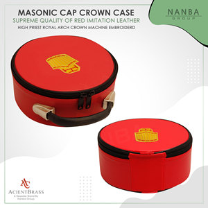 Custom <b>Masonic</b> Royal Arch High Priest Chapter Crown Cap with Matching <b>Case</b> - Product Image 2
