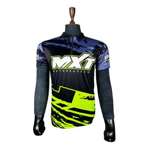 Camiseta Deportiva de Alta Calidad para Hombre, Secado Rápido, Manga Corta, Diseño Personalizado, 100% Poliéster, Camisetas de Motociclismo - Product Image 1