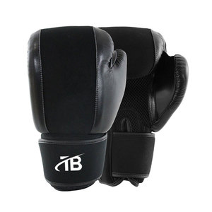 Custom Made Leather Boxing <b>Gloves</b> with Customized Logo <b>Moisture</b> Wicking Hook & Loop Closure for Adult Sports Training - Product Image 1