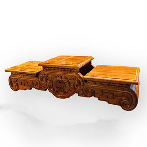 El soporte para quemador de incienso tiene 3 niveles, con secciones en espiral y está hecho de madera natural de Huong. - Product Image 3