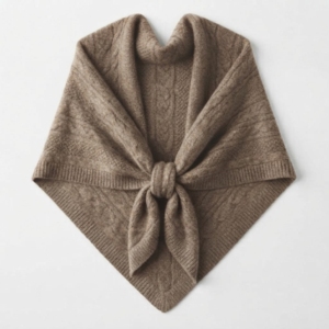 Écharpes triangulaires en tricot torsadé lourd pour femmes, châles-ponchos d'hiver doux et chauds, imprimés sur mesure, vente en gros, fournisseur - Product Image 1