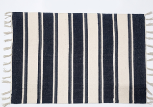 Modern Floral Rectangle Cotton Kitchen Non-slip Rug Handloom Flat Weave Washable with Reversible Backing - Product Image 3