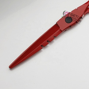 Tijeras Profesionales de Acero Inoxidable para Adelgazar el Cabello, Color Rojo Oscuro, Recubrimiento para Peluquería, Tijeras de Adelgazamiento con Logotipo Personalizado - Product Image 6