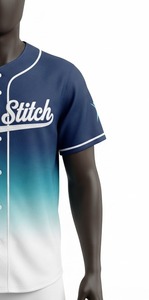 Maillot de baseball américain 2026 en gros, haute qualité, personnalisé, imprimé sur le devant, respirant, grandes tailles, polyester/coton - Product Image 5