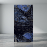 Dalles de pierre frittée noires sans silice, brillantes, résistantes aux acides, 12 mm, 1600x3200 mm, Marquina Nero pour surfaces de luxe extérieures