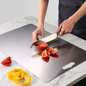 Tabla de Cortar Rectangular de Acero Inoxidable, la Más Duradera, Ecológica, para Uso Diario en la Cocina - Product Image 5