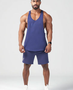 เสื้อกล้ามผู้ชายแบบ Y-Back ราคาประหยัด สกรีนลายได้ตามต้องการ เสื้อกล้ามออกกำลังกาย ฟิตเนส ซิงเกิลเล็ต ยูนิฟอร์มกล้ามเนื้อ ระบายอากาศได้ดี ผ้าฝ้าย - Product Image 5