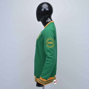 เสื้อสเวตเชิ้ตคอกลมสีเขียวสำหรับผู้ชาย ปักลายแบบแอพพลิเคชั่น ทรงปกติ ผ้าฟลีซ แขนยาว พิมพ์ลายตัวอักษร สวมใส่สบายๆ สำหรับฤดูใบไม้ร่วง - Product Image 3