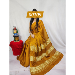 Sari Tradicional Indio de Seda Bandhani para Mujer, Teñido a Mano, Tejido Étnico Suave, para Fiestas, Bodas, Diwali y Eventos Festivos - Product Image 1