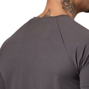 T-shirt de sport gris foncé pour homme, manches courtes, athlétique, respirant, léger, pour la course à pied, la remise en forme, décontracté, vêtements de sport pour la salle de sport - Product Image 4