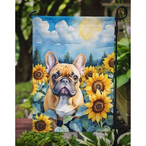 French Bulldog Sunflowers <b>Garden</b> <b>Flag</b> Multicolor Mailbox Decorative Yard Banner Patio Artwork for Flower Beds Small Size - Product Image 3