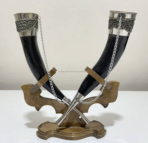 Cuerno para beber barato hecho a mano | Cuerno para beber de cerveza medieval vikingo natural 100% - Product Image 1