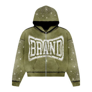 Ensemble de survêtement 2026 pour homme, 400 g/m², avec joggers amples délavés à l'acide et sweat à capuche, design évasé avec logo personnalisé - Product Image 2