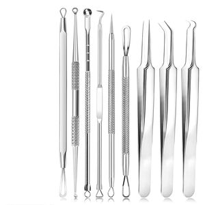 Juego de herramientas extractoras de acné facial, kit de eliminación de puntos negros, herramientas limpiadoras de poros de acero inoxidable, kit removedor de puntos negros - Product Image 3