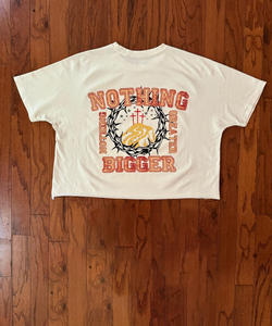 Camiseta Hip Hop de cuello redondo de punto de moda informal personalizada, camiseta recortada cuadrada de gran tamaño lavada con estampado 3D para hombre - Product Image 3