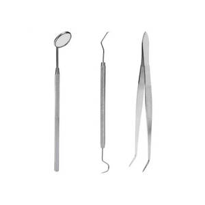 Kit de Examen Dental de 3 Piezas, Instrumentos Básicos Manuales de Acero Inoxidable, Herramientas de Cuidado Bucal para Clínica y Hospital, Marca Grip Surgical - Product Image 4