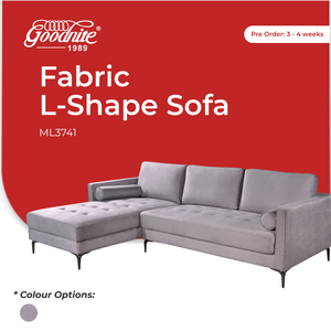 Sofá Seccional en Forma de L Goodnite ML3741, con Relleno de Espuma de Alta Densidad, Tapizado en Tela, Diseño Minimalista, Ideal para Apartamentos - Product Image 6