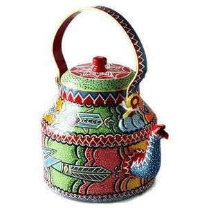 Bouilloire à thé en cuivre gravée motif floral, pot à café et à eau fait main, théière pour cuisine, restaurant, usage domestique et options cadeaux - Product Image 3