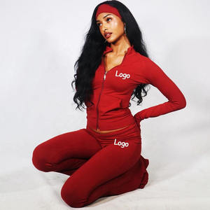 3 Piece Lounge Set Women Summer Clothes Short Sleeve Zip up <b>Jacket</b> with Headband Shorts Sets Custom <b>Workout</b> Sets for Women - Product Image 6