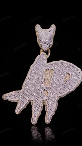 สร้อยคอโมอิสซาไนต์ VVS แบบสั่งทำพิเศษ ชุบทอง 18K เงินแท้ 925 รับรองคุณภาพ ประดับเพชรเต็มเส้น ผ่านการทดสอบเพชร ตัวอักษรใดก็ได้ เครื่องประดับหรูหราสำหรับแร็ปเปอร์ - Product Image 2