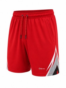 Pantalones Cortos Deportivos Negros para Hombre, de Secado Rápido, con Cordón Ajustable, Cintura Media, Logotipo en el Dobladillo Inferior, Tejido de Poliéster, Precio Económico - Product Image 5