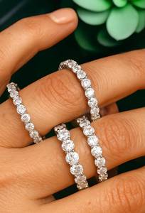 Moissanite Diamond Fashion Cuban Chain Copper <b>Silver</b> Round Brilliant Cut VS1 Heavy Iced Out Hip Hop <b>Choker</b> - Product Image 5