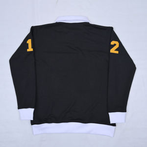 Uniforme de Rugby Estilo Polo de Primera Calidad con Logotipo Personalizado Bordado en Chenilla en la Parte Delantera y en las Mangas para Hombre, Camiseta de Rugby - Product Image 2