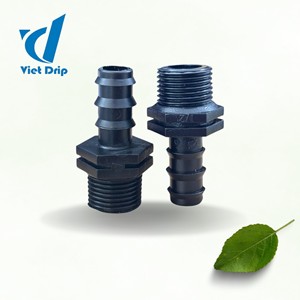 Male <b>Thread</b> to PE Tube Offtake Factory Direct Supply Virgin Plastic Injection Molding 1 - 4 bar Straight Black - Product Image 4