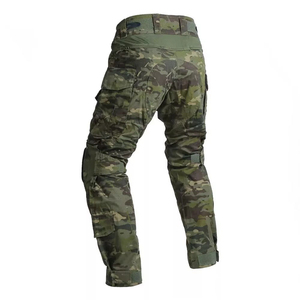 Pantalones Tácticos Cargo para Hombre con Múltiples Bolsillos, Transpirables, Color Oliva, para Senderismo, con Decoración de Botones, Estilo Plano - Product Image 3