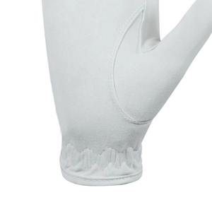 Gants d'équitation en cuir véritable pour homme, blanc uni, coupe classique, fermeture auto-agrippante, gants d'équitation 2026 - Product Image 3