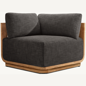 Fauteuil d'angle en teck de bonne qualité, design moderne, adapté au salon ou à la chambre, durable - Product Image 3