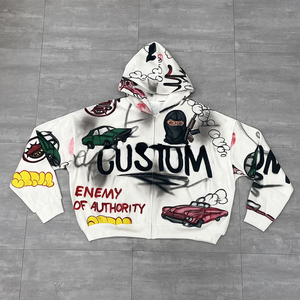Factory Direct men's heavyweight streetwear hoodie in 500gsm hoodie for custom men's hoodie manufacturer - Product Image 4
