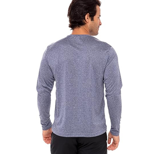 Camiseta de Manga Larga de Algodón Lisa para Hombre, Cuello Redondo Básico Informal, Logotipo Personalizado, Marca Privada, OEM, ODM, Venta al Por Mayor - Product Image 2