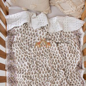 Couette Kantha Réversible de Haute Qualité en Coton Biologique Faite à la Main, Écologique, à Imprimé Floral Personnalisé pour l'Hiver, Idéale pour la Maison et l'Hôtellerie - Product Image 4