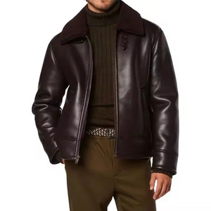 Chaqueta Clush de Cuero 100% Vacuno para Hombre, Estilo Urbano, Invierno, Hecha a Medida, Secado Rápido, Impermeable, Cuello Alto con Cremallera, OEM - Product Image 4