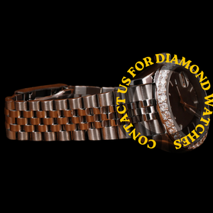 Montre fantaisie pour homme, fabriquée à la main, cadran rond noir, sertissage de moissanite, bracelet en acier inoxydable, mouvement à quartz, idéale pour les soirées - Product Image 3