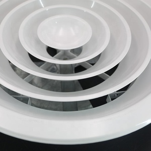 HVAC Thông Gió Nhôm Tròn Trần Air Vent Thông Tư Khuếch Tán Với Điều Chỉnh Van Điều Tiết - Product Image 3
